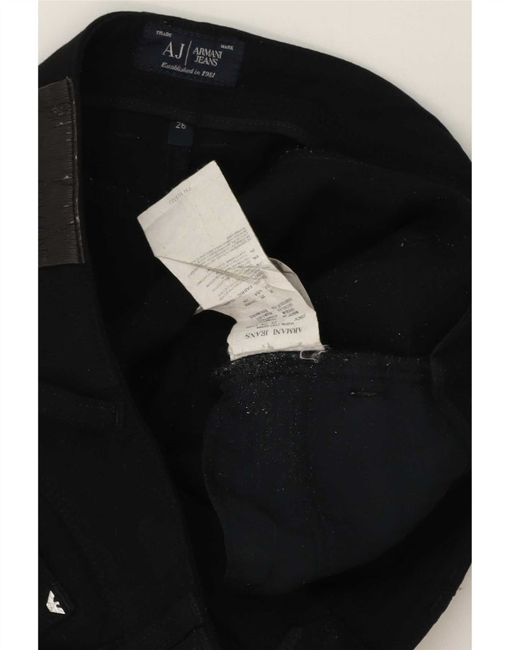 Armani Womens Skinny Jeans W26 L31 Black Polyester