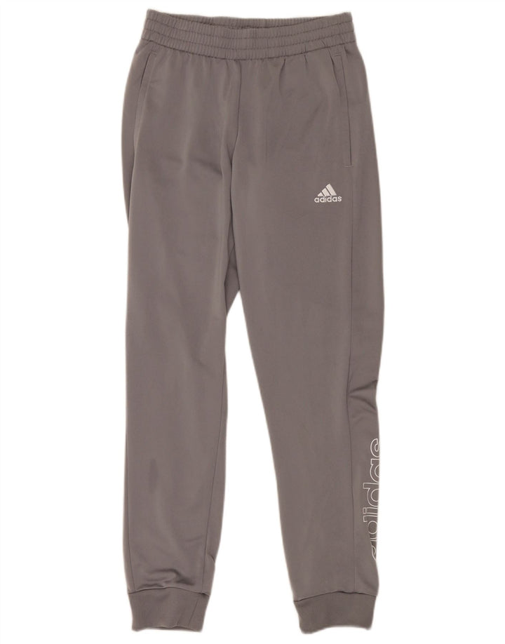Adidas Mens Graphic Tracksuit Trousers Joggers Small Grey Polyester