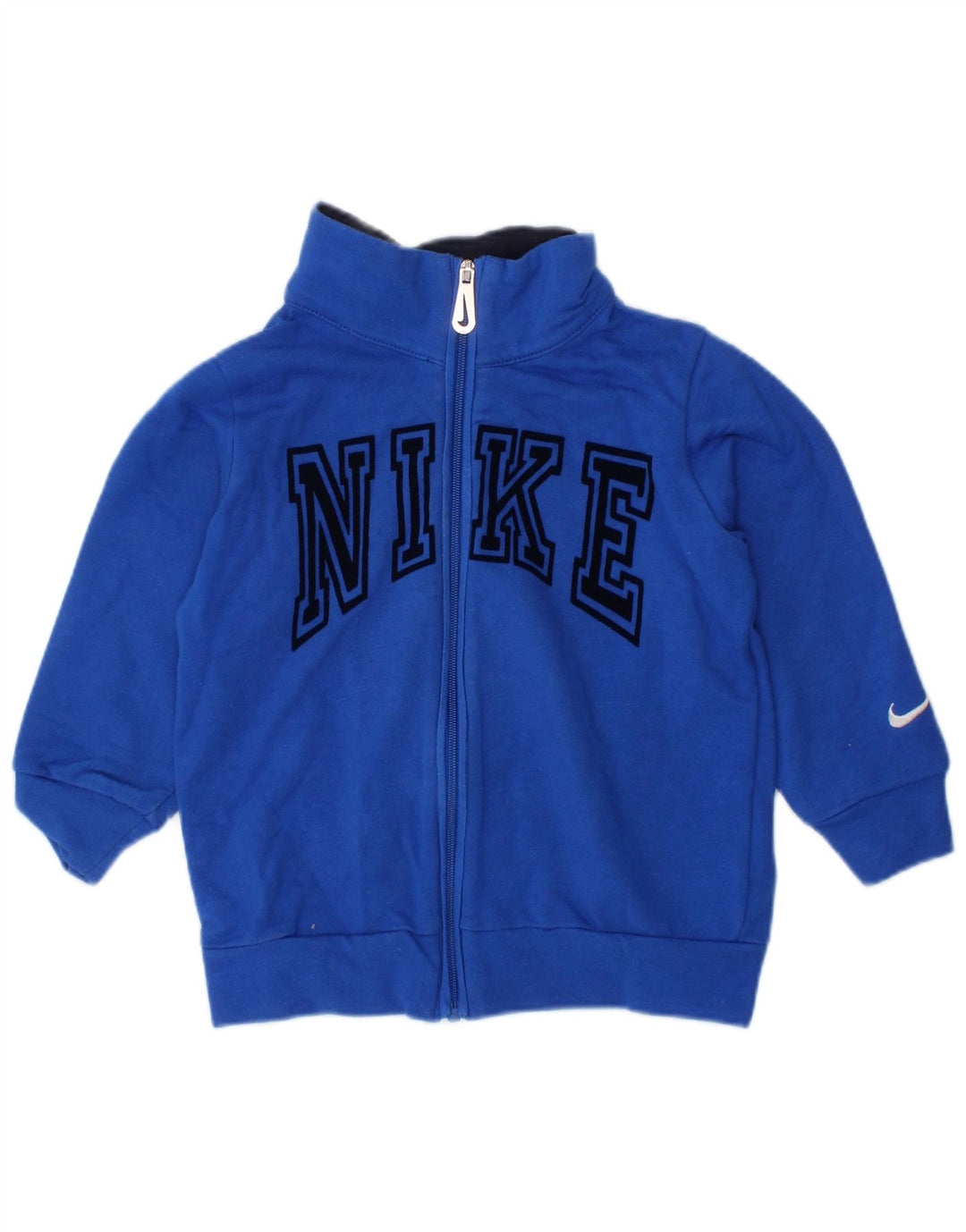 NIKE Baby Boys Graphic Tracksuit Top Jacket 9-12 Months Blue Polyester