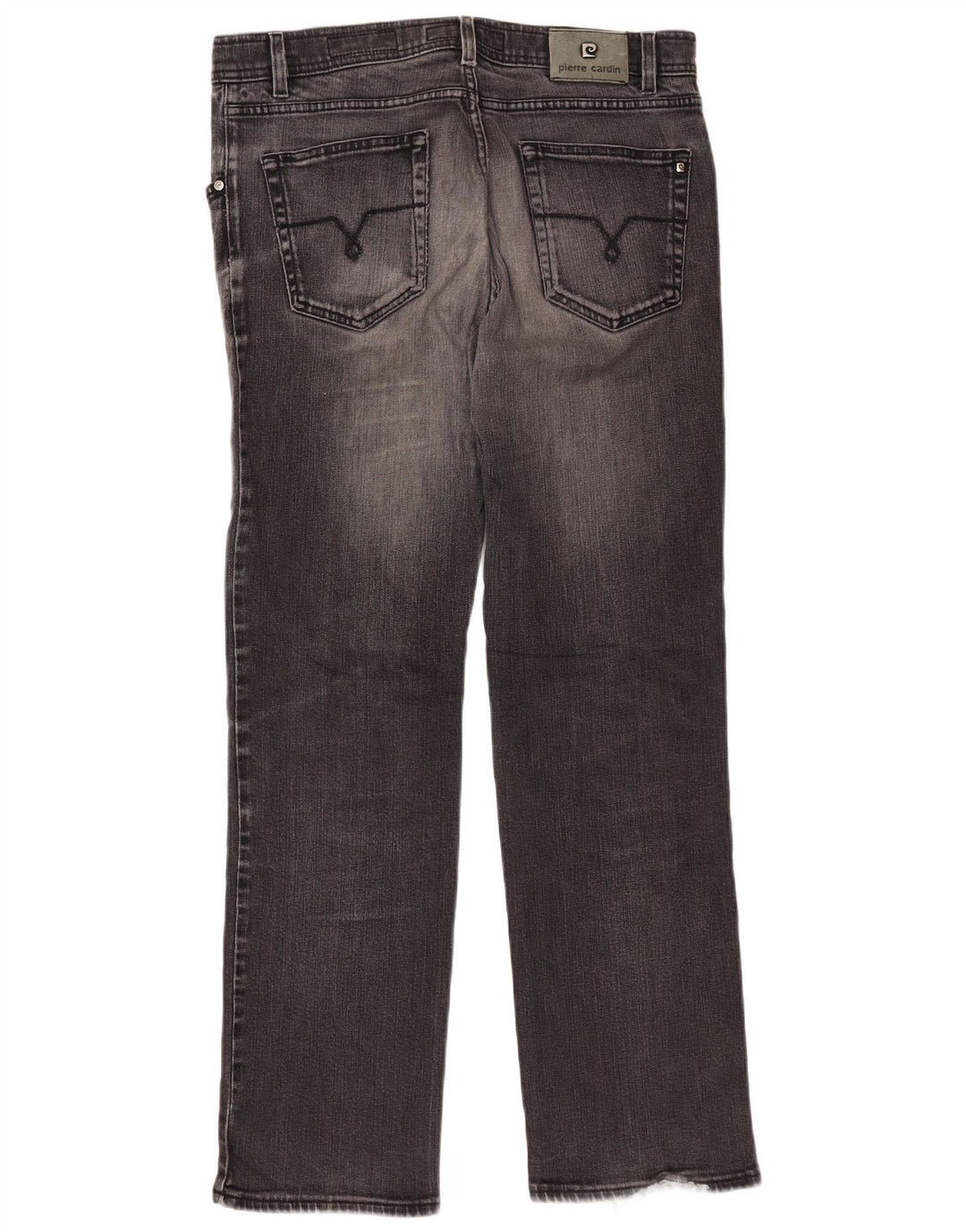 PIERRE CARDIN Mens Straight Jeans W36 L32 Grey Cotton