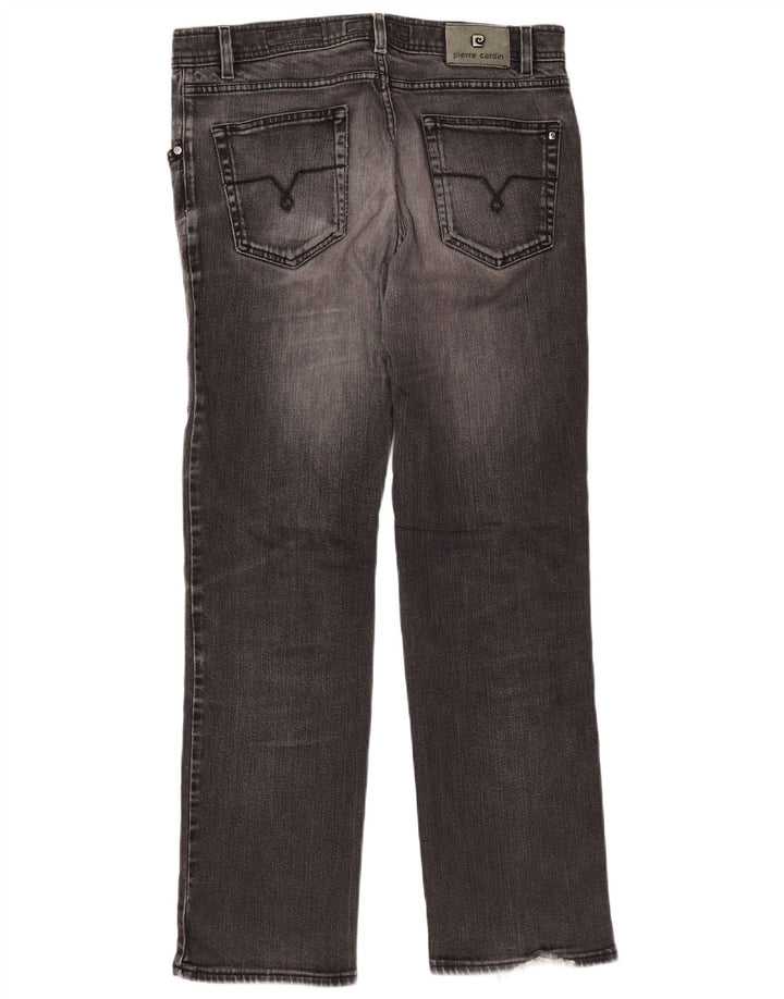 PIERRE CARDIN Mens Straight Jeans W36 L32 Grey Cotton