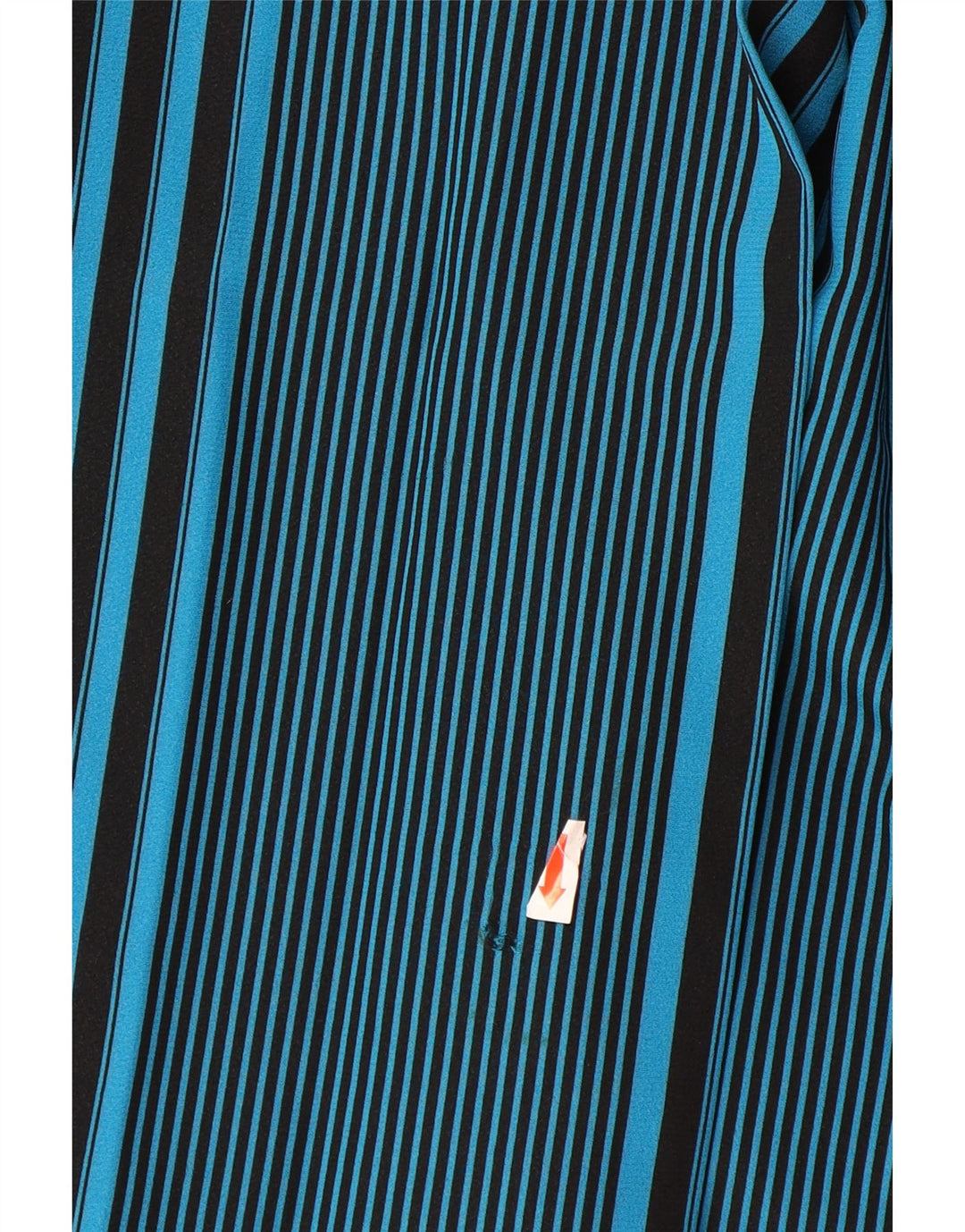 VINTAGE Womens Pleated Skirt IT 44 Medium W32  Blue Striped Polyester