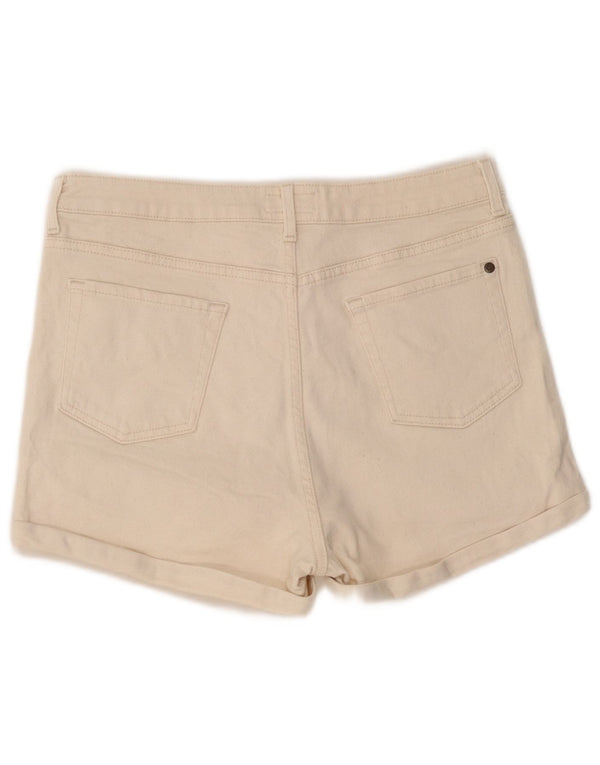 Jack Wills Womens Denim Shorts UK 14 Large W32 Off White