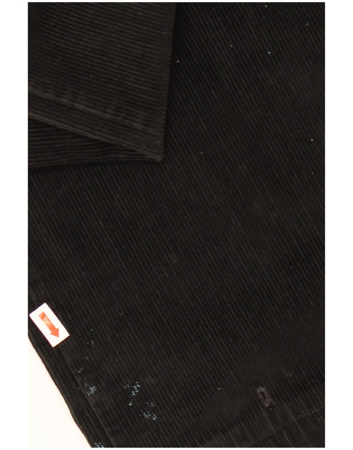 CONTE OF FLORENCE Mens Corduroy Cropped Trousers IT 50 Large W34 L25 Black