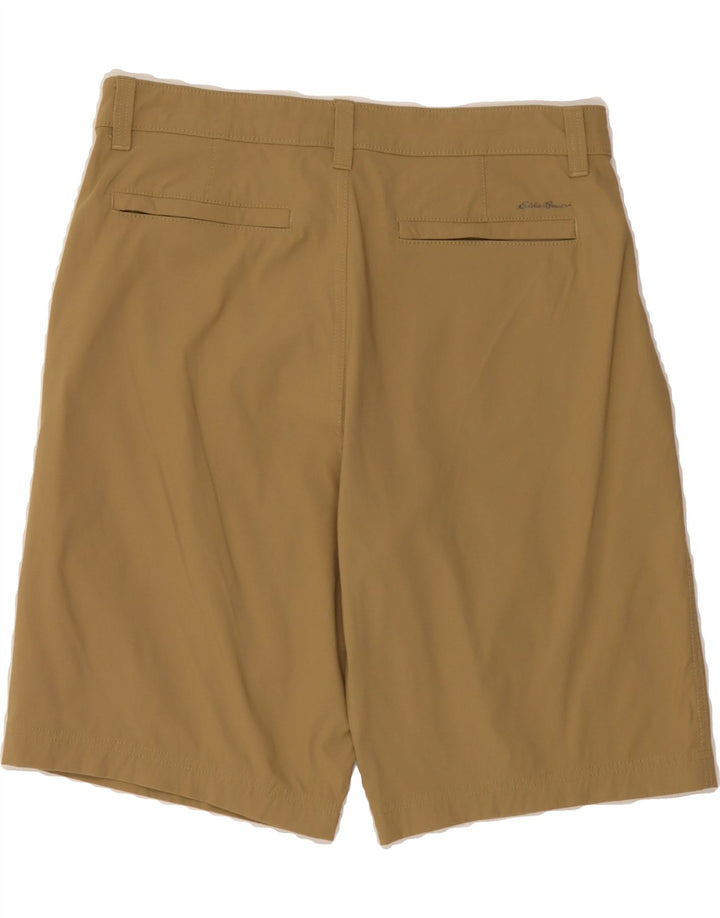 EDDIE BAUER Mens Chino Shorts W32 Medium  Brown Nylon Vintage Eddie Bauer and Second-Hand Eddie Bauer from Messina Hembry 