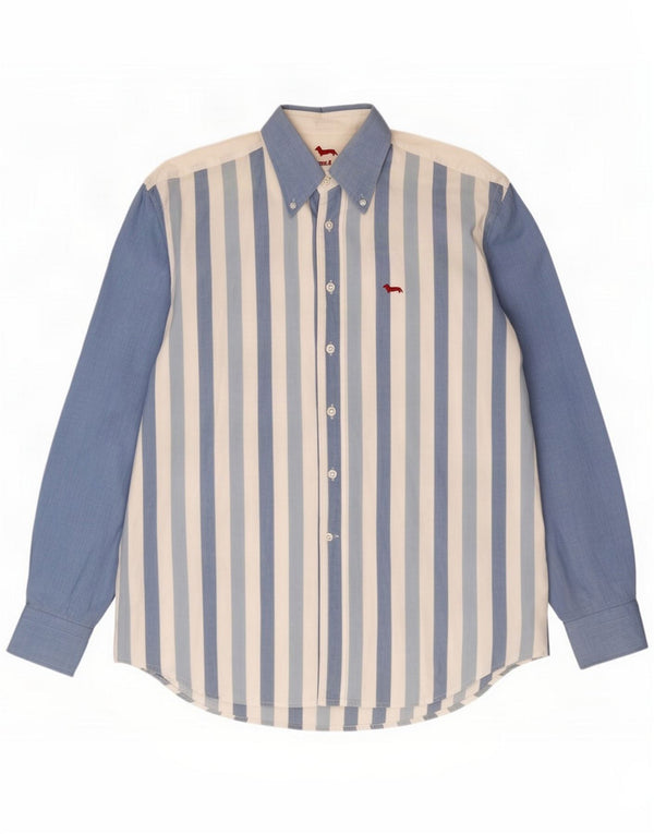 Harmont & Blaine Mens Shirt XL Blue Striped