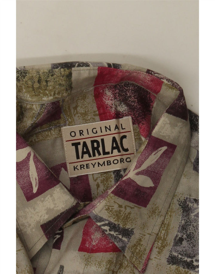 VINTAGE Mens Shirt Large Multicoloured Patchwork