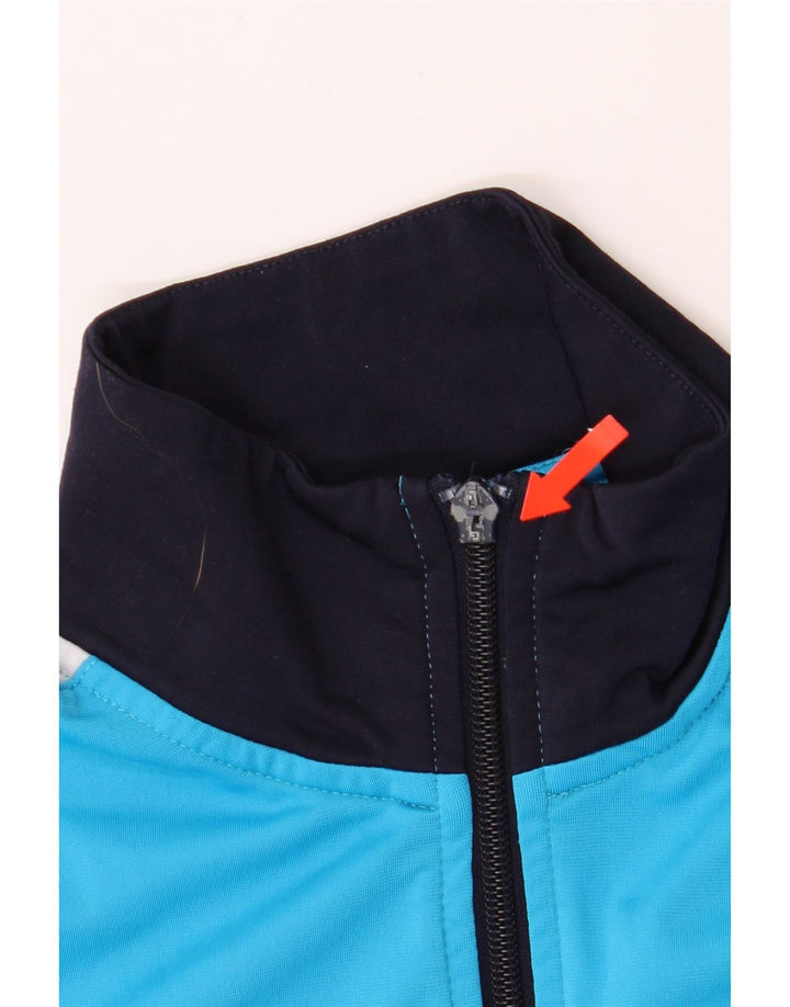 PUMA Girls Tracksuit Top Jacket 13-14 Years Blue Colourblock Polyester Vintage Puma and Second-Hand Puma from Messina Hembry 