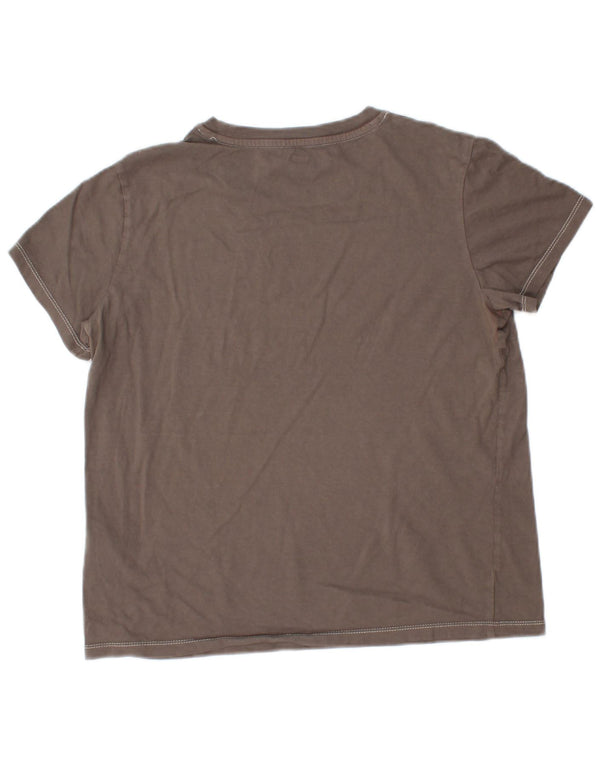 Levi's Womens Graphic T-Shirt Top UK 14 Medium Grey Cotton