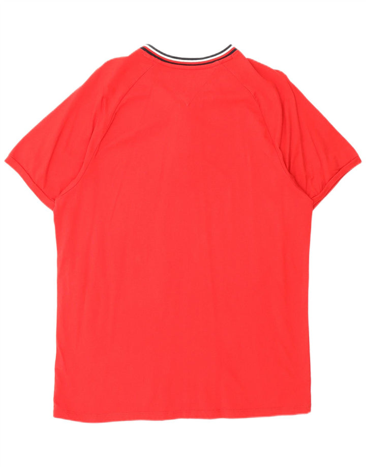 Tommy Hilfiger Mens T-Shirt Top Medium Red Cotton