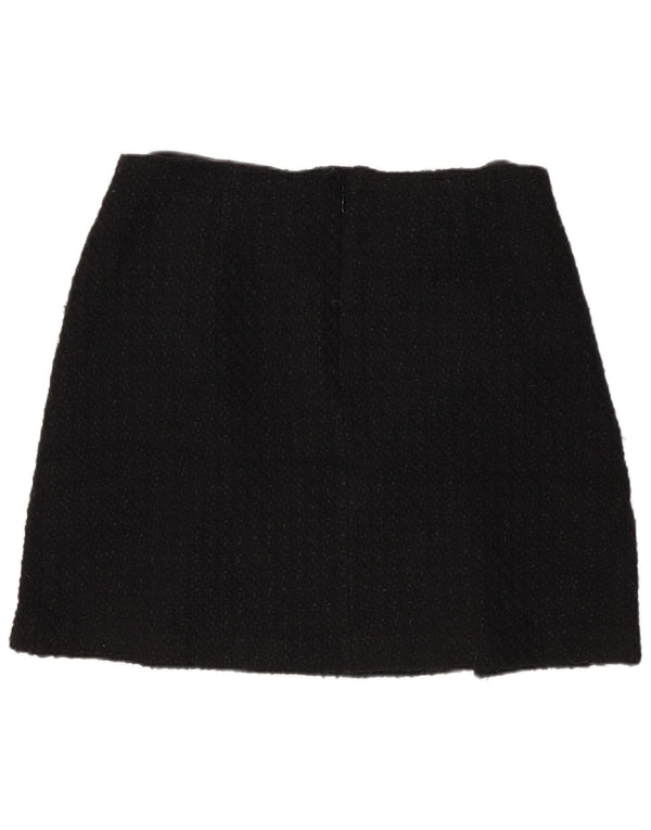 Marks & Spencer Womens Mini Skirt UK 14 Medium W32  Black Acrylic
