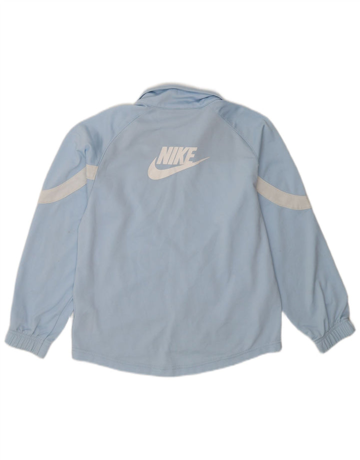 NIKE Boys Tracksuit Top Jacket 10-11 Years Medium Blue Polyester Sports