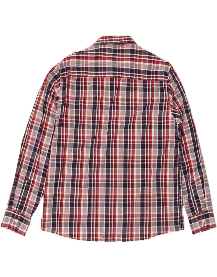 LEVI'S Mens Shirt Large Navy Blue Check Cotton Vintage Levi's and Second-Hand Levi's from Messina Hembry 
