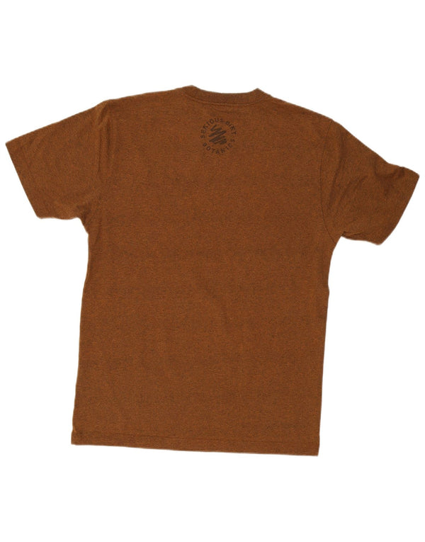 Carhartt Mens Graphic T-Shirt Top Small Brown Flecked Cotton