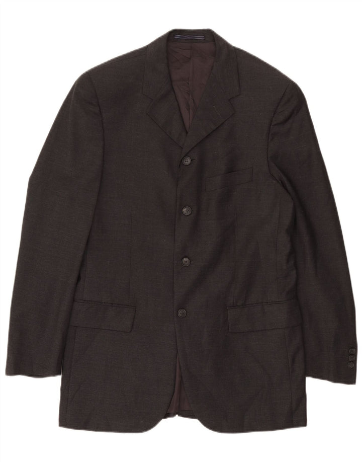 Trussardi Mens Longline 4 Button Blazer Jacket IT 48 Medium Grey