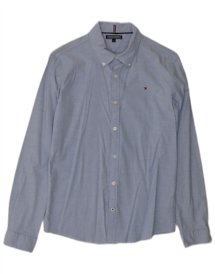 TOMMY HILFIGER Boys Shirt 13-14 Years Blue Cotton