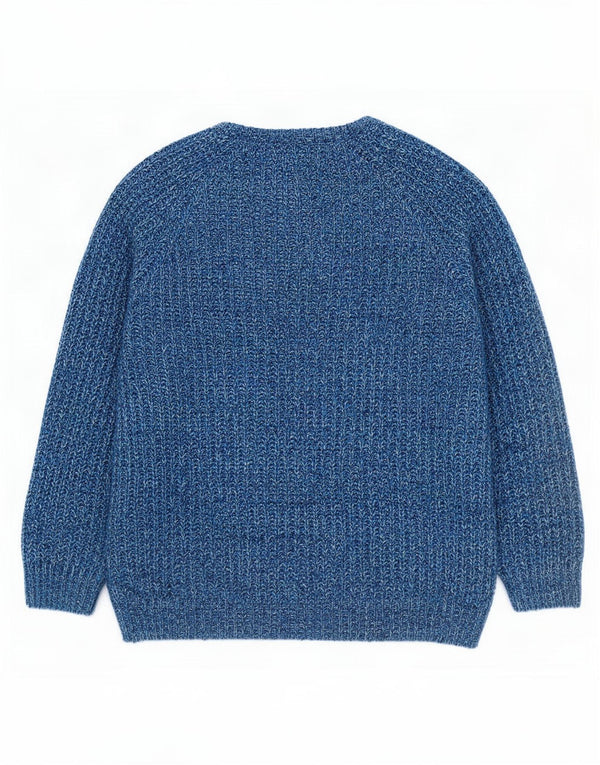 Joe Browns Mens Boat Neck Jumper Sweater XL Blue Flecked Acrylic