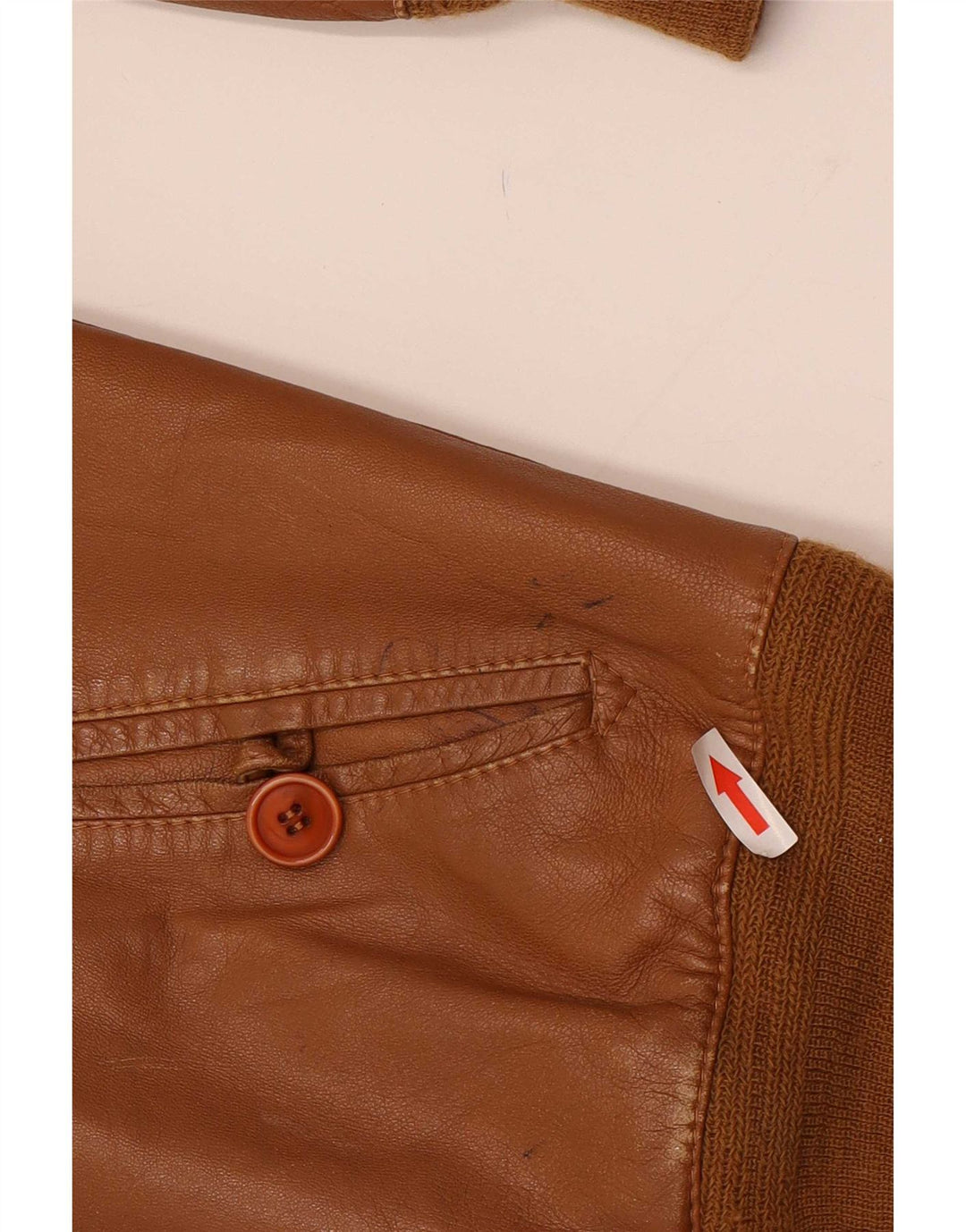 Vintage Mens Leather Jacket UK 38 Medium Brown