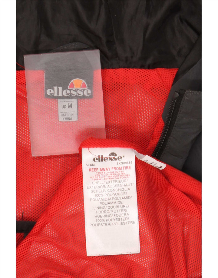 Ellesse Mens Hooded Rain Jacket UK 38 Medium Grey Polyamide