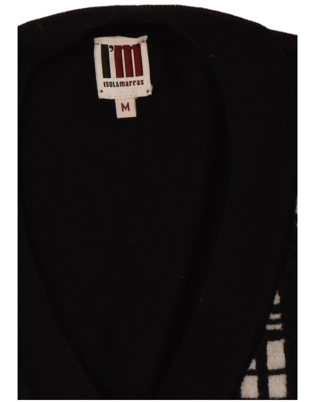 I'M ISOLA MARRAS Womens Longline Vest Tank Top UK 14 Medium Black Striped