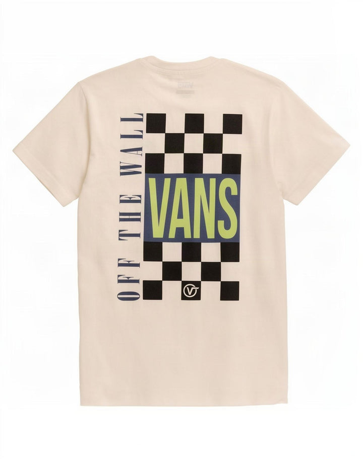 Vans Mens Graphic T-Shirt Top Small White Cotton