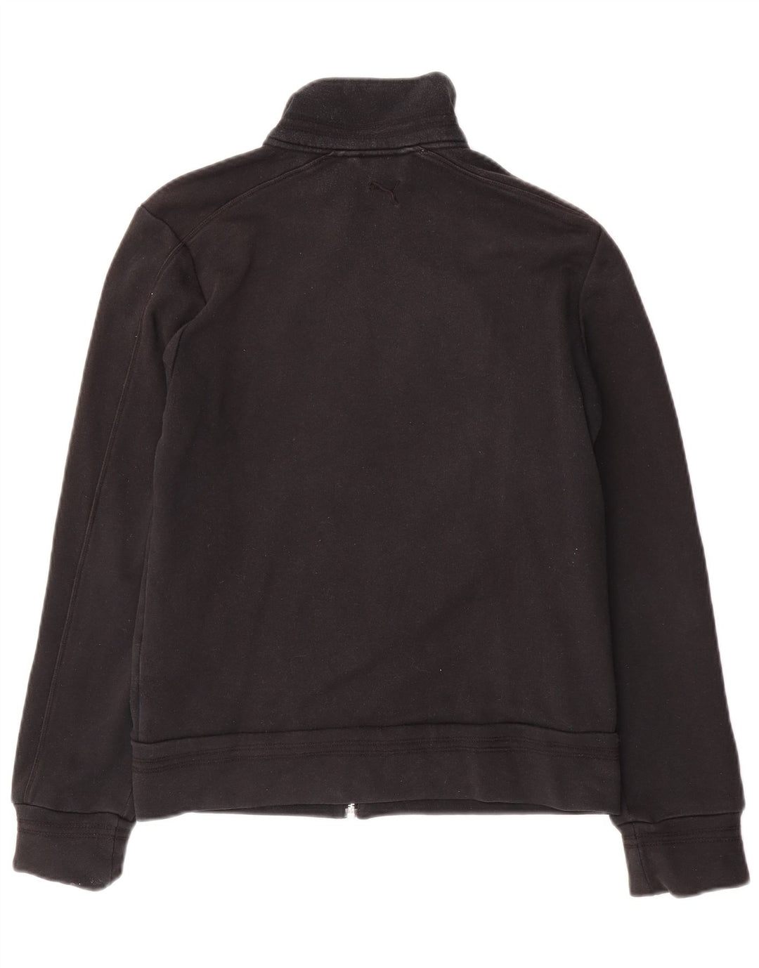 Puma Womens Graphic Tracksuit Top Jacket UK 12 Medium Black Cotton