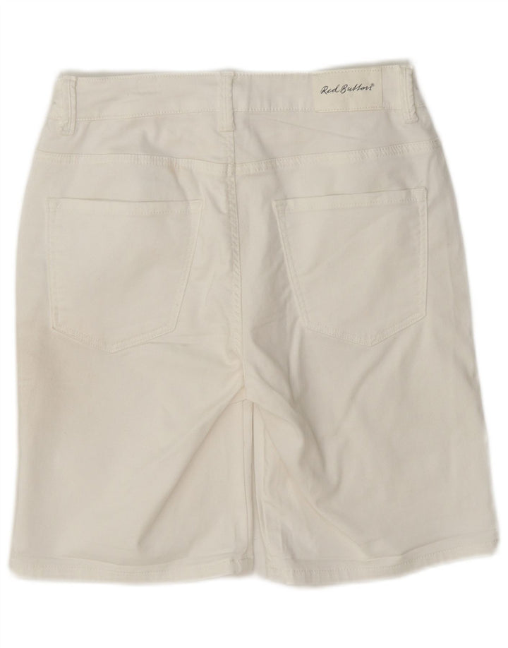 Red Button Womens Casual Shorts EU 36 Small W27 White Cotton
