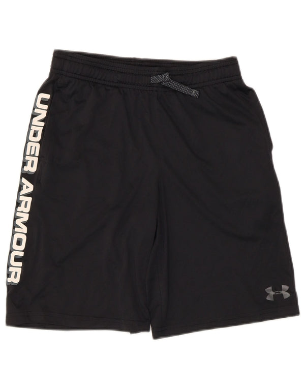 Under Armour Boys Heat Gear Graphic Sport Shorts 11-12 Years Large  Black