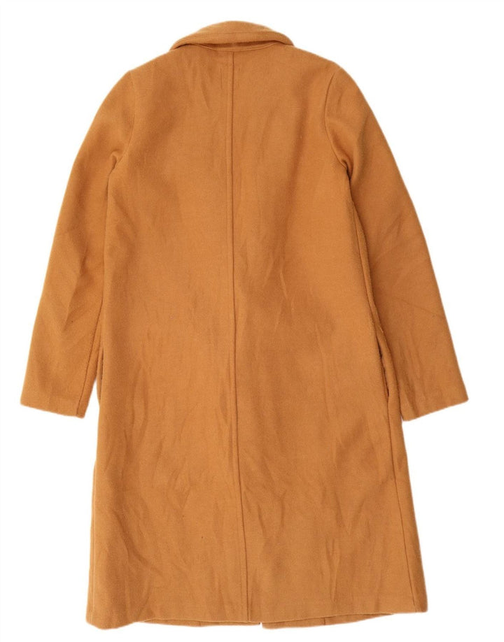 ZARA Womens Open Overcoat UK 10 Small Brown Polyester