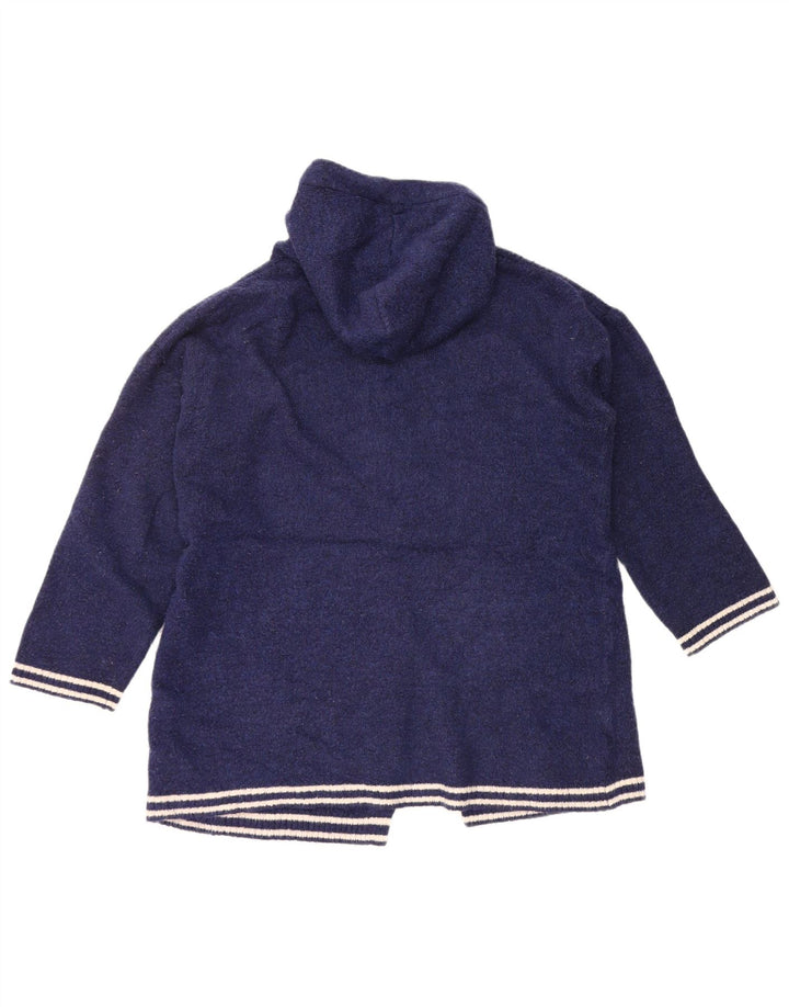 MARKS & SPENCER Womens Oversized Cardigan Sweater UK 14 Medium Navy Blue
