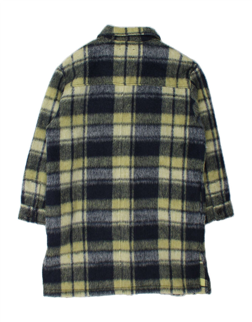 FARHI Womens Overcoat UK 10 Small Green Check Wool Vintage Farhi and Second-Hand Farhi from Messina Hembry 