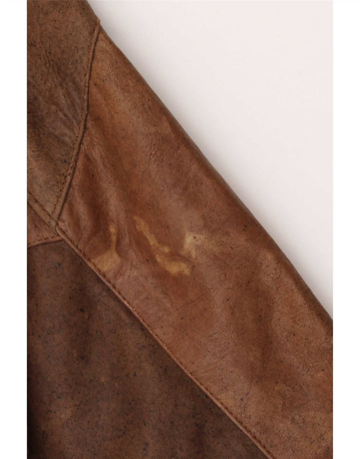 Vintage Mens Leather Jacket UK 40 Large Brown