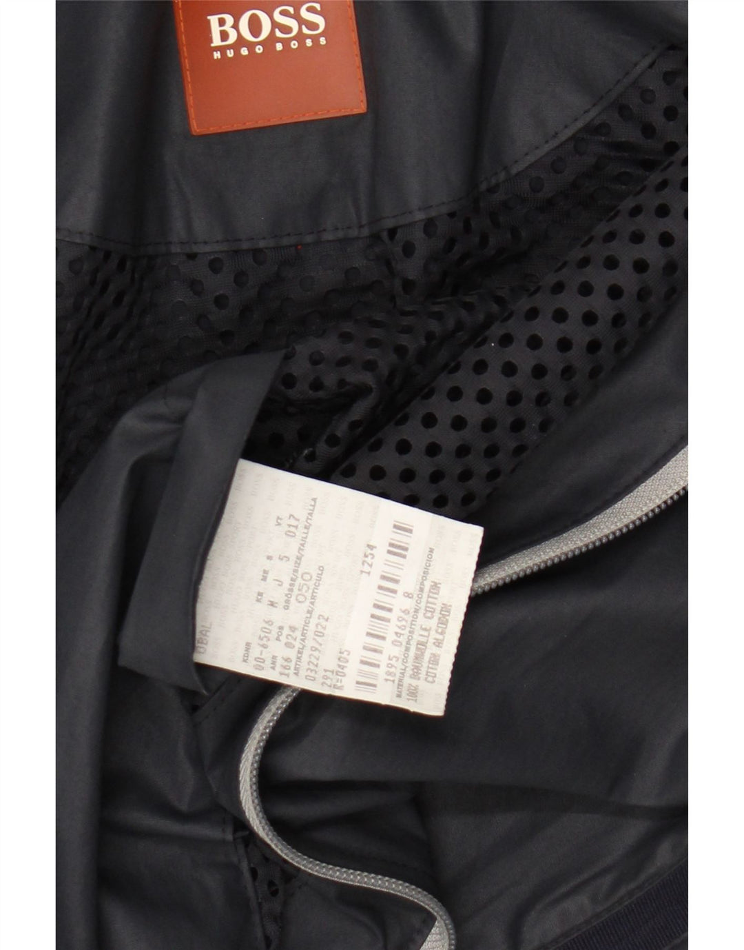 Hugo Boss Mens Bomber Jacket IT 50 Large Navy Blue Cotton