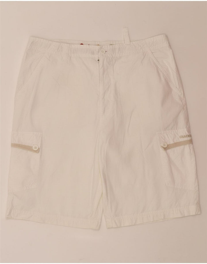DIADORA Mens Cargo Shorts IT 46 Small W36  White