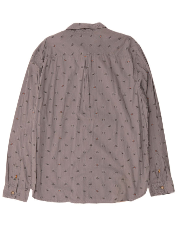 White Stuff Mens Classic Fit Shirt 2XL Grey Spotted Cotton
