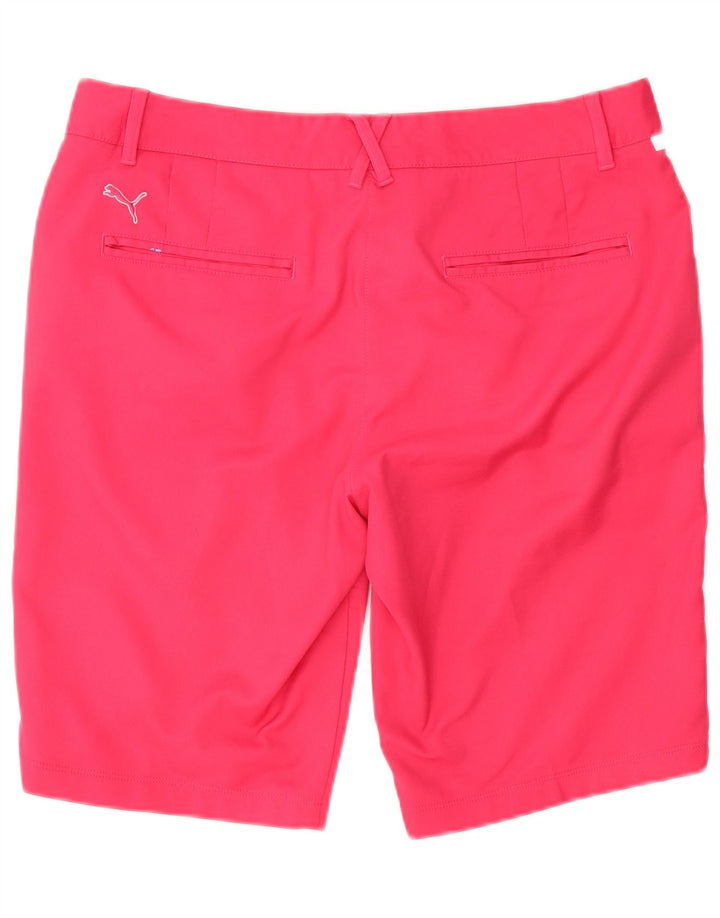 Puma Womens Chino Shorts UK 14 Large W34 Pink Polyester