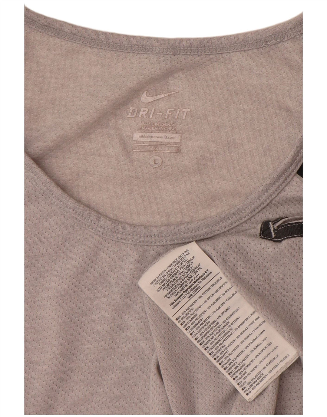Nike Mens Dri Fit Vest Top Large Grey Colourblock Polyester