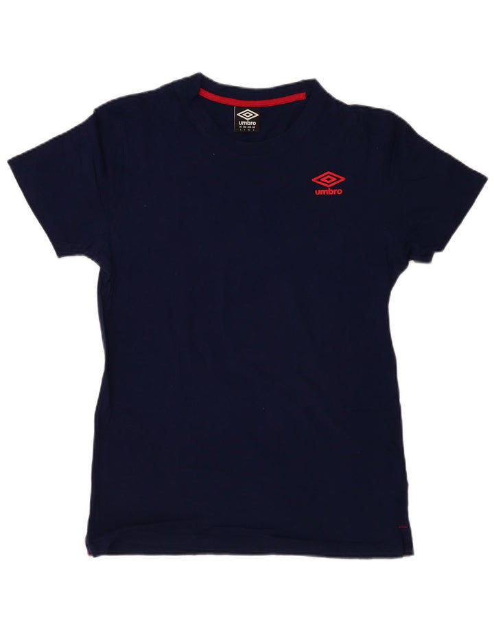Umbro Mens T-Shirt Top Large Navy Blue Cotton