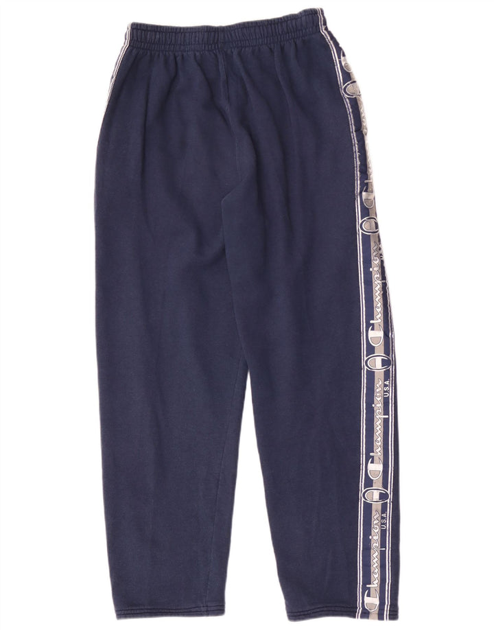 Champion Mens Graphic Tracksuit Trousers Medium  Navy Blue Colourblock