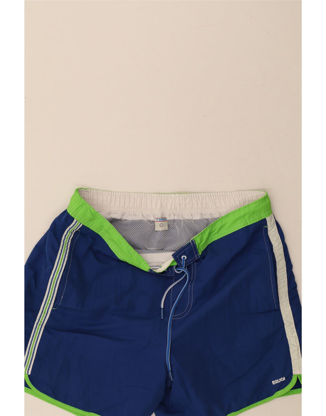 BRUGI Mens Swimming Shorts Large  Blue Colourblock Vintage Brugi and Second-Hand Brugi from Messina Hembry 