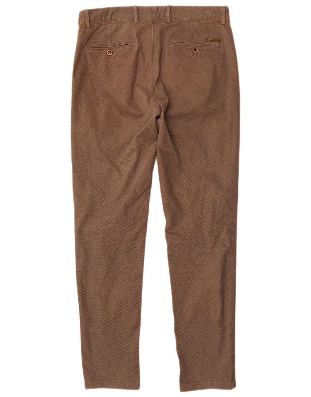 MASSIMO DUTTI Mens Slim Fit Chino Trousers EU 40 Medium W31 L30 Brown