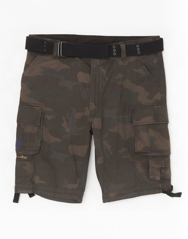 Brandit Mens Cargo Shorts 4XL W44 Green Camouflage Cotton