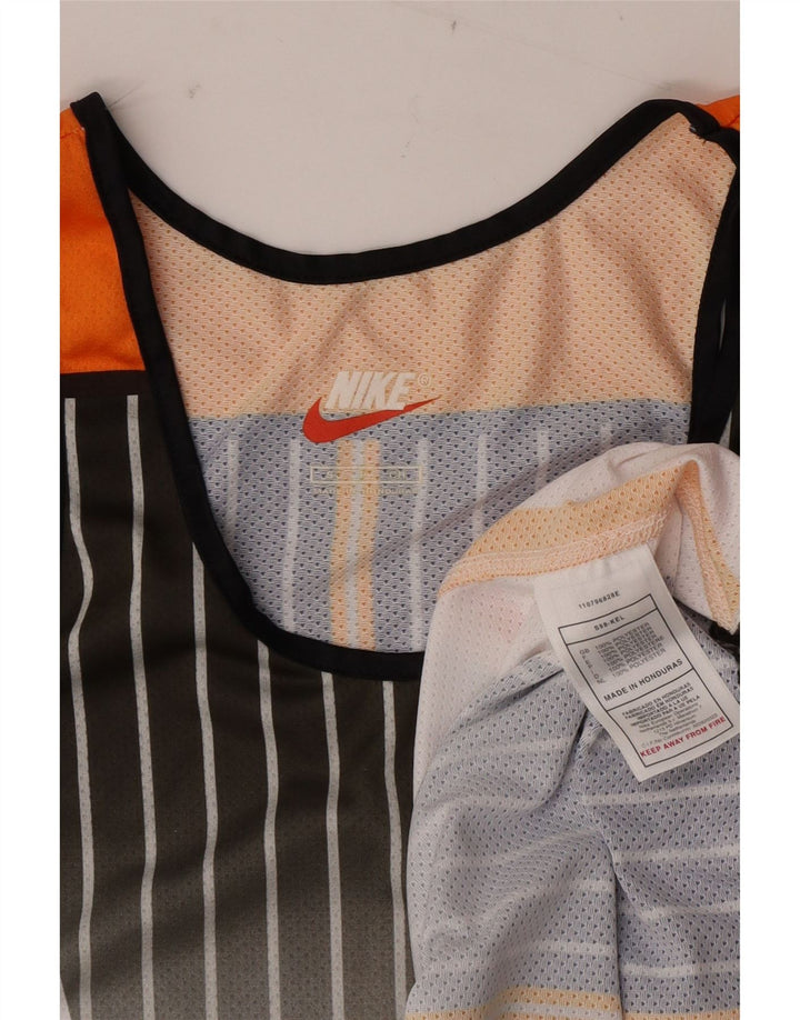 Nike Mens Graphic Vest Top Small White Striped Polyester