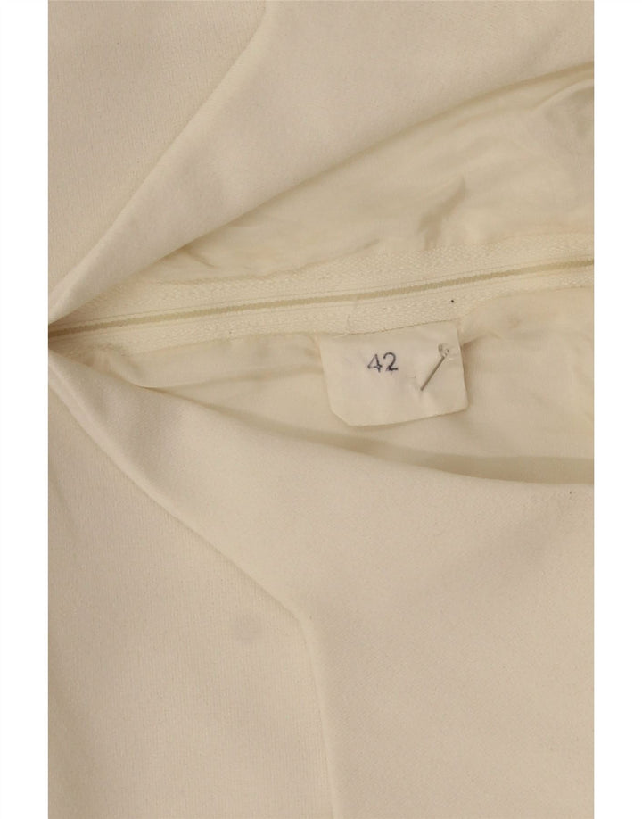 Vintage Womens A-Line Dress IT 42 Medium White Floral Polyester