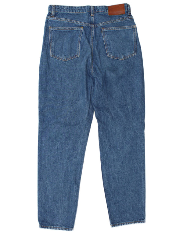 Zara Womens Mom High Rise Tapered Jeans EU 38 Small W28 L27 Blue Cotton