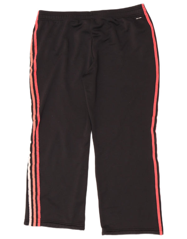 Adidas Womens Tracksuit Trousers UK 20/22 XL  Black Polyester