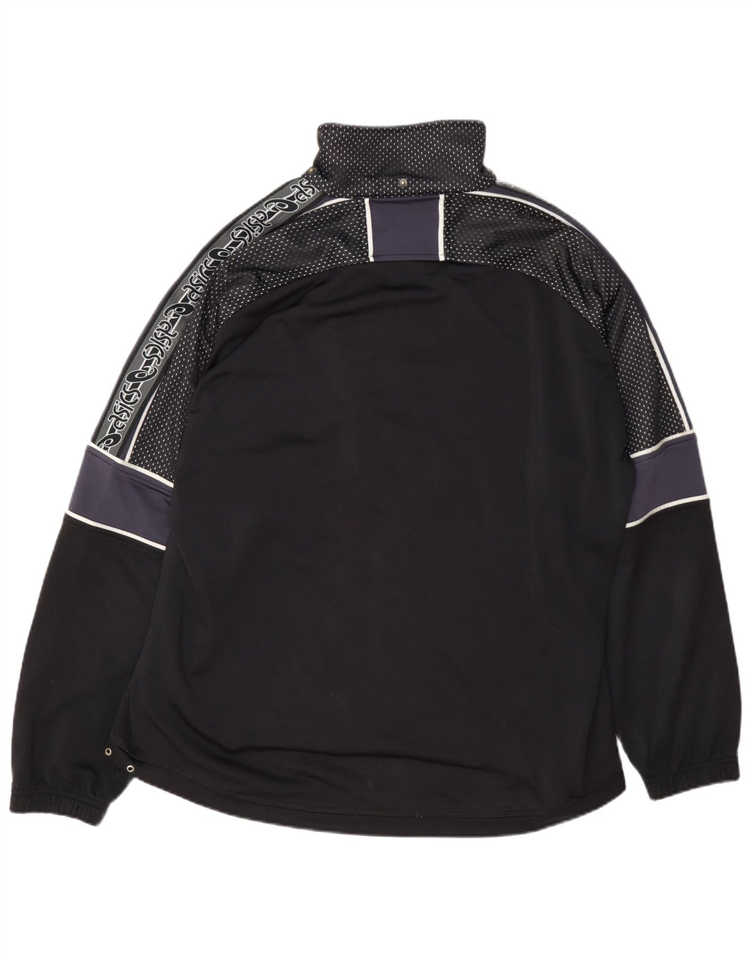 Asics Mens Regular Fit Tracksuit Top Jacket XL Black Colourblock