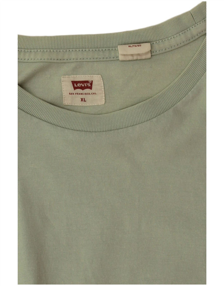 Levi's Mens T-Shirt Top XL Green Cotton