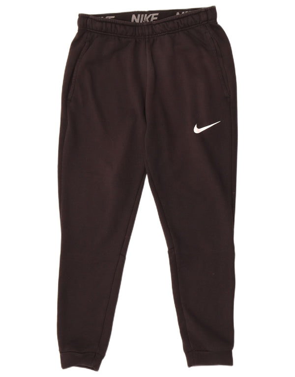 Nike Mens Dri Fit Tracksuit Trousers Joggers Small Black Polyester