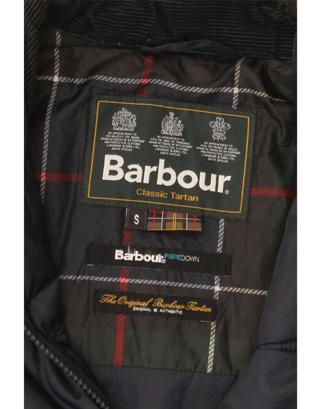 BARBOUR Mens Padded Jacket UK 36 Small Navy Blue